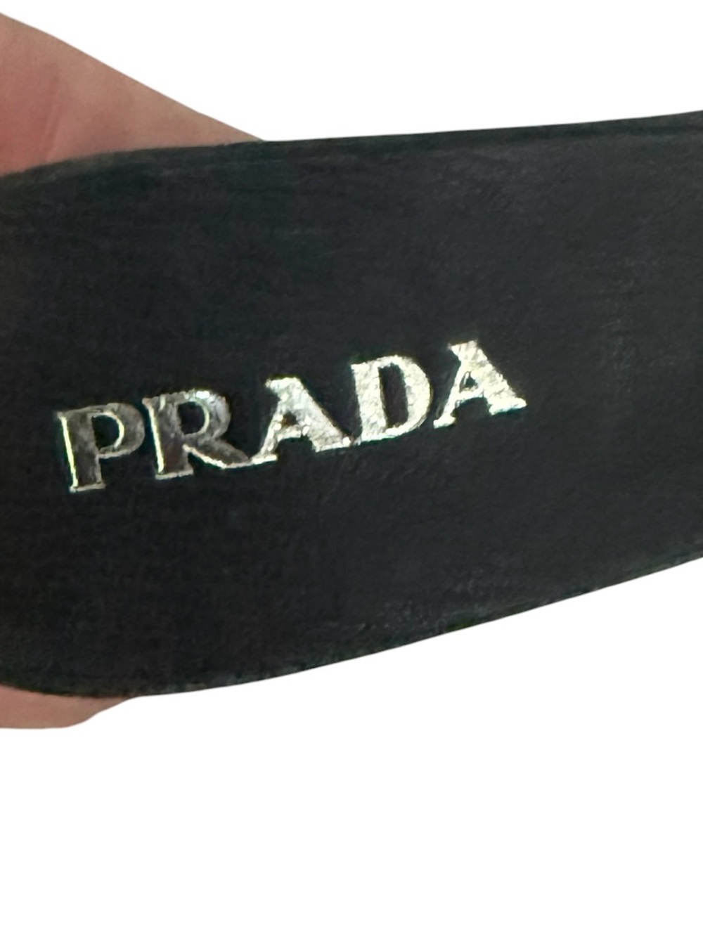 Authentic Vintage Prada Navy Blue Leather Mule Slides Wood Buckle! 36(EU) 6(US) - Picture 14 of 16
